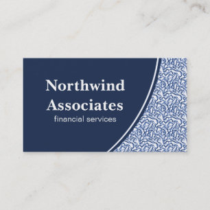 Abstract Scribbles Business Card, Royal Blue Card
