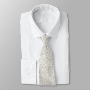 Abstract Scribbles Tie Neutral Beige and Grey