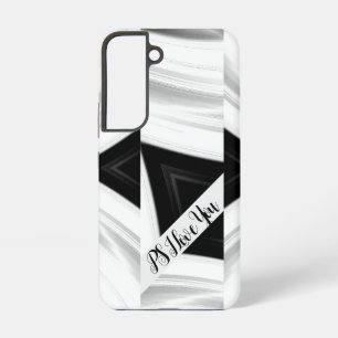 Abstract Script Monogram Him Her PS I Love You  Samsung Galaxy Case