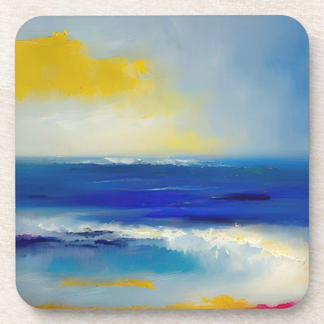 Abstract Sea 04 Coaster (Front)