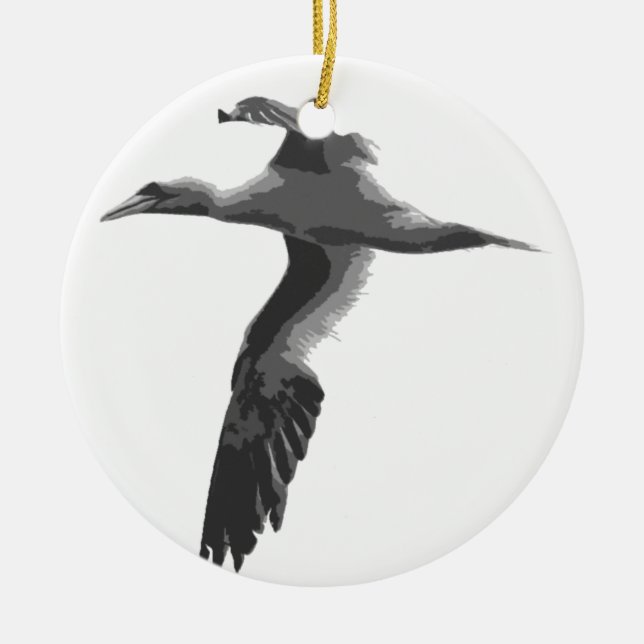 Abstract Sea Birds Ceramic Ornament (Front)