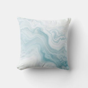 Abstract Sea Foam Rendering with Delicate Swirls Throw Pillow