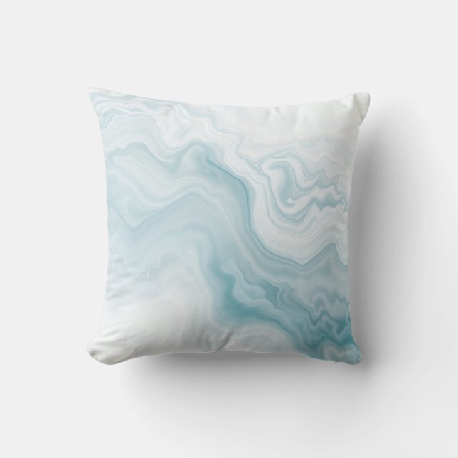 Abstract Sea Foam Rendering with Delicate Swirls  Throw Pillow (Front)