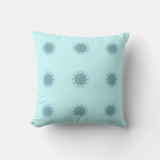 abstract sea foam throw pillow (Front)