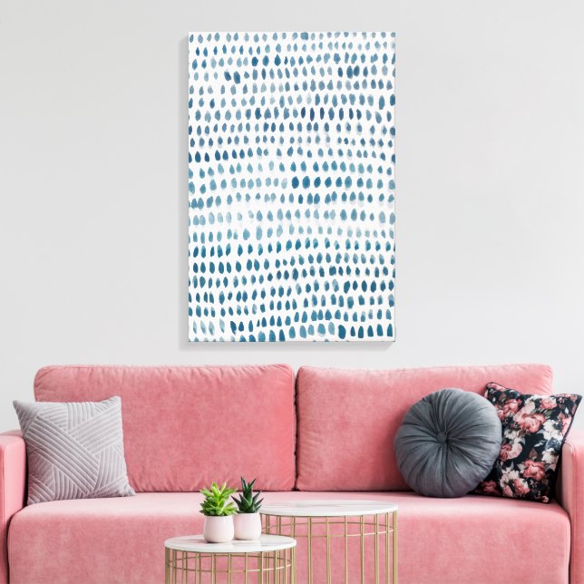 Abstract Sea Glass Pattern Painting Canvas Print (Insitu(LivingRoom))