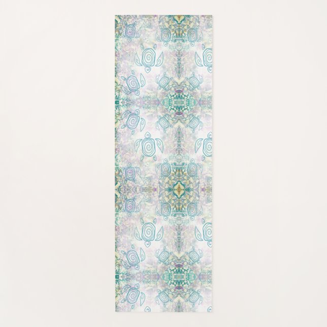 Abstract Sea Turtle Magic Carpet Yoga Mat (Front)