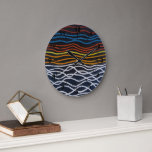 Abstract Seafront Painting by Alfred Fox Large Clock<br><div class="desc">Abstract Seafront Painting by Alfred Fox Large Clock.</div>