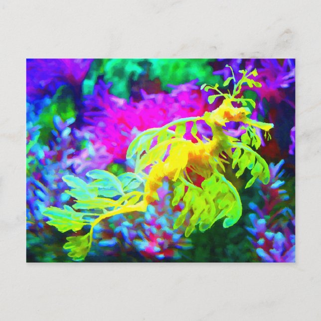 Abstract Seahorse Postcard (Front)