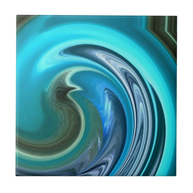 Abstract Seahorse Tile (Front)