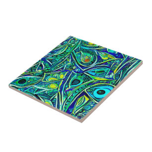 Abstract Sealife  Tile