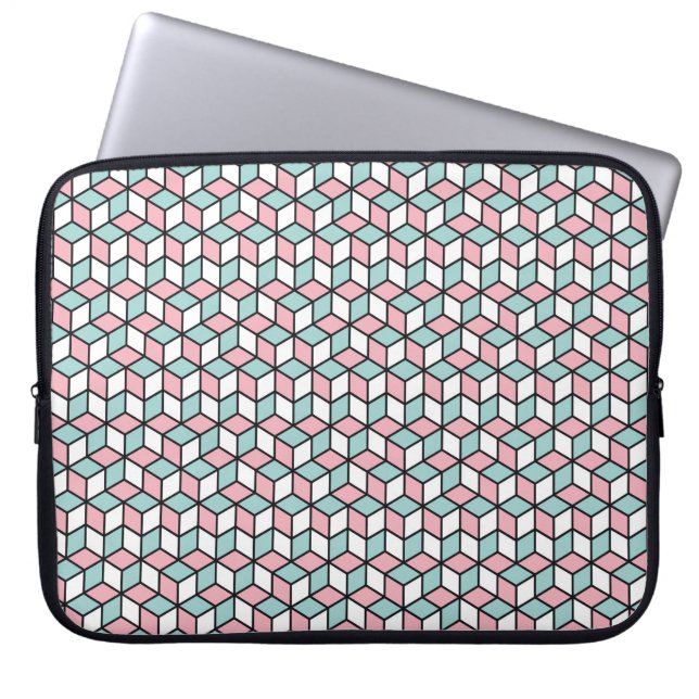  Abstract Seamless 3d Pattern. Isometric backgroun Laptop Sleeve (Front)