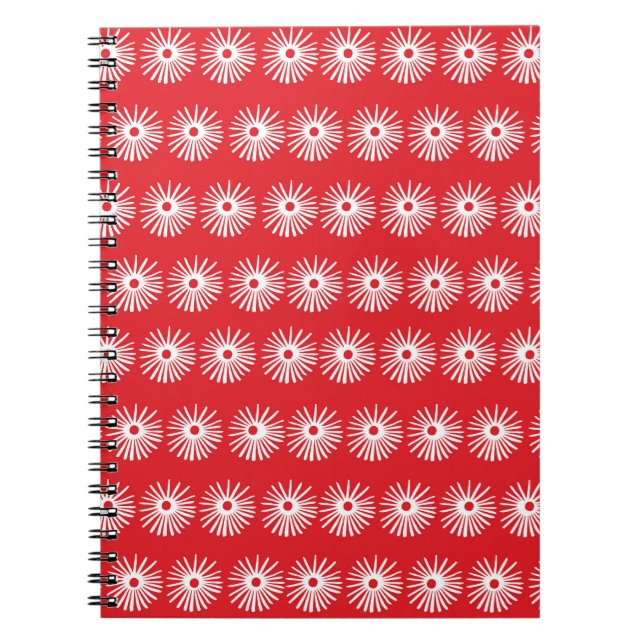 Abstract seamless black and white floral texture.  notebook (Front)