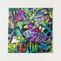 Abstract seamless cartoon pattern. Repeated with m