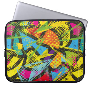 Abstract seamless chaotic pattern. Wallpaper with Laptop Sleeve