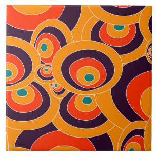 Abstract seamless colour ovals tile