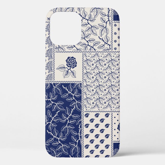 Abstract seamless delicate patchwork pattern, dark Case-Mate iPhone case (Back)