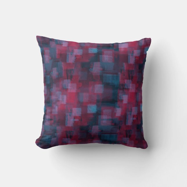 Abstract Seamless – Dual Sided with Claret Back Throw Pillow (Front)