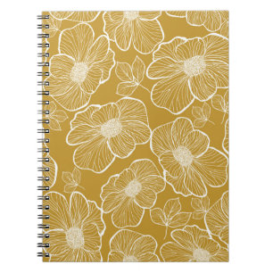 Abstract seamless floral pattern. Flowers backgrou Notebook