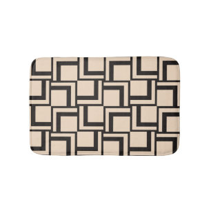Abstract seamless geometric pattern bath mat