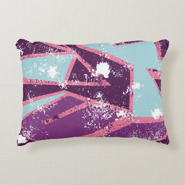 Abstract seamless geometric pattern. grunge urban  accent pillow (Front)