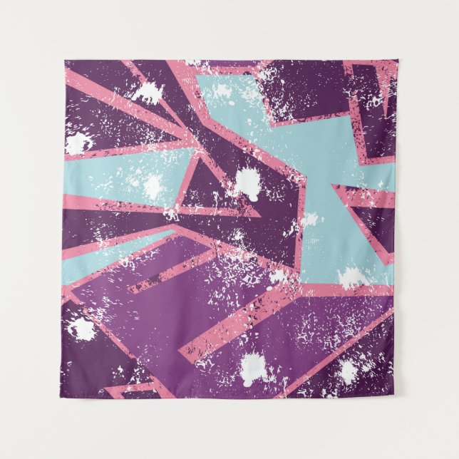 Abstract seamless geometric pattern. grunge urban  tapestry (Front)