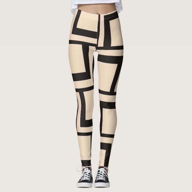 Abstract seamless geometric pattern leggings (Front)