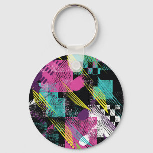 Abstract seamless, girls boys fashion, colourful. keychain
