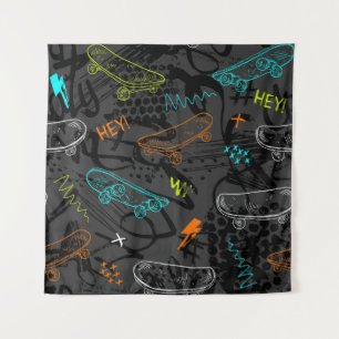Abstract seamless grunge pattern. Urban style mode Tapestry