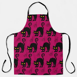Abstract seamless halloween cat pattern. Creative  Apron