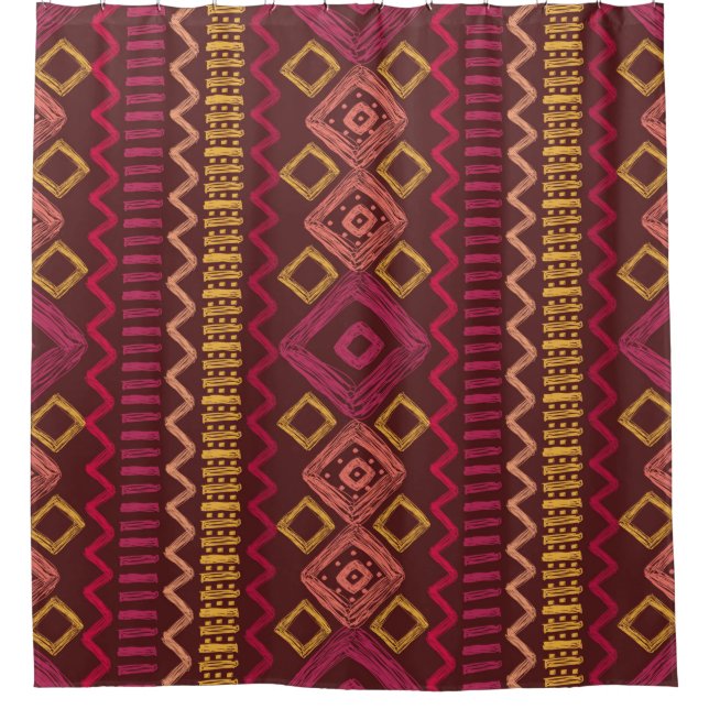 Abstract seamless hand drawn ethnic pattern. (Front)