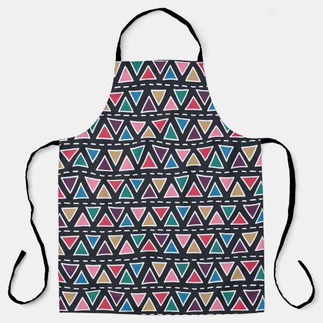 Abstract seamless hand drawn tribal pattern in tre apron (Front)