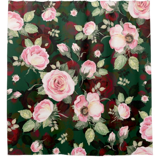 Abstract seamless lovely pattern drawn blooming ro (Front)