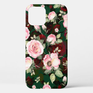 Abstract seamless lovely pattern drawn blooming ro iPhone 12 case