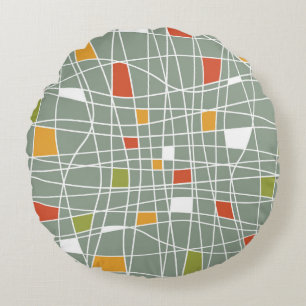 Abstract Seamless: Modern Pattern Design. Round Pillow