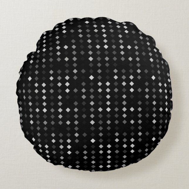 Abstract seamless pattern background with multicol round pillow (Front)