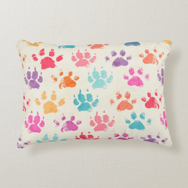 Abstract seamless pattern - bright colourful ink p accent pillow (Front)