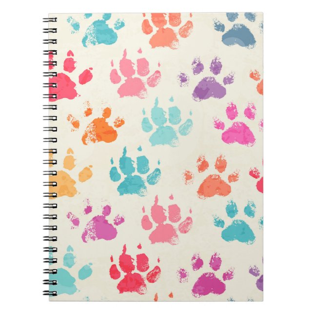 Abstract seamless pattern - bright colourful ink p notebook (Front)