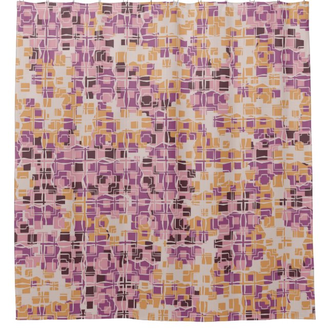 Abstract seamless pattern. Chaotic rounded squares (Front)