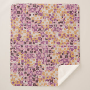 Abstract seamless pattern. Chaotic rounded squares Sherpa Blanket