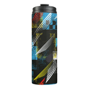 Abstract seamless pattern. Creative vintage backgr Thermal Tumbler