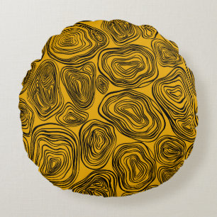 Abstract seamless pattern. graphic illustration. O Round Pillow