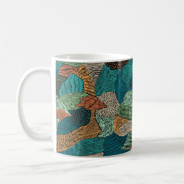 Abstract seamless pattern. Grunge design Coffee Mug (Left)