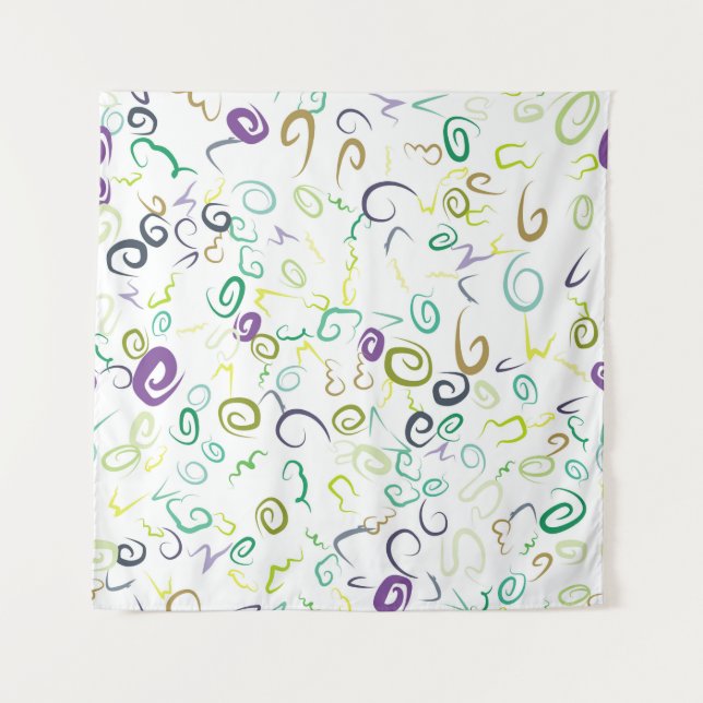 Abstract seamless pattern handmadeabstract, art, b tapestry (Front)