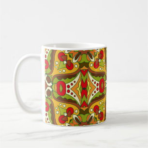 Abstract seamless pattern in oriental ethnic style coffee mug