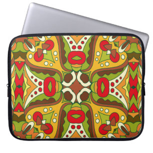 Abstract seamless pattern in oriental ethnic style laptop sleeve