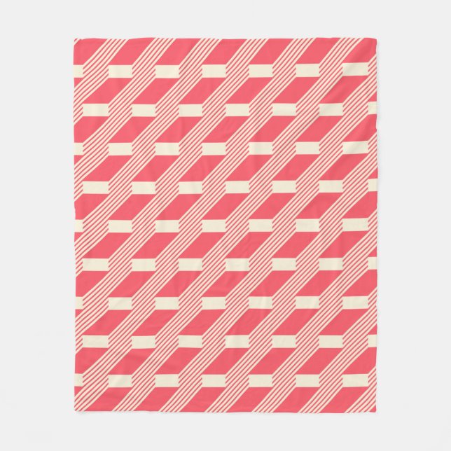 Abstract seamless pattern in retro colours. Stair  Fleece Blanket (Front)