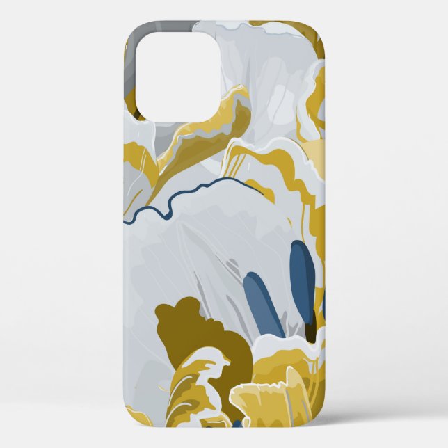 Abstract seamless pattern. Light gray,  yellow,  g Case-Mate iPhone Case (Back)
