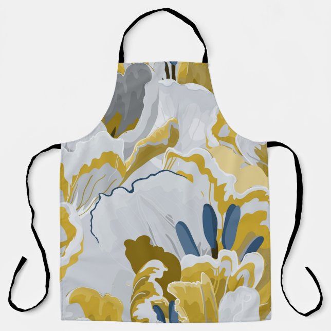 Abstract seamless pattern. Light grey,  yellow,  g Apron (Front)