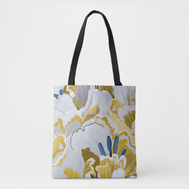 Abstract seamless pattern. Light grey,  yellow,  g Tote Bag (Front)