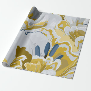Abstract seamless pattern. Light grey,  yellow,  g Wrapping Paper